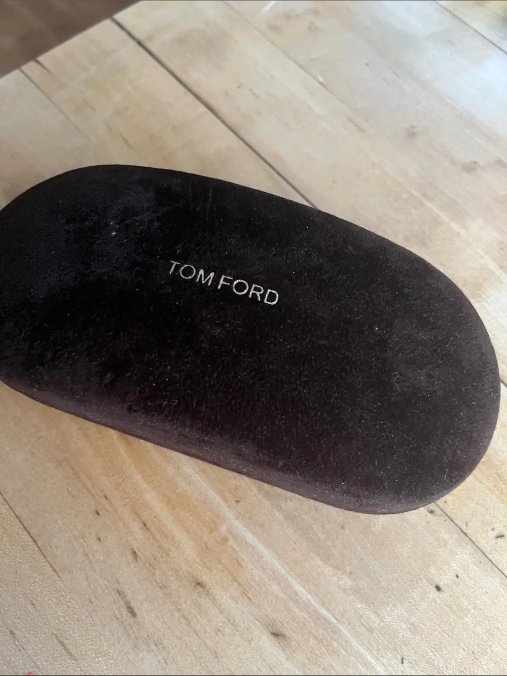 Tom Ford Brown Suede Sunglasses Case great cond, w/ cleaning cloth